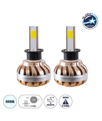 GloboStar® 99701 LED HID KIT H3 45 Watt COB LED 3600 Lumen 9-32 Volt DC 6000k